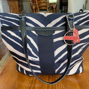 Coach zebra shoulder bag
